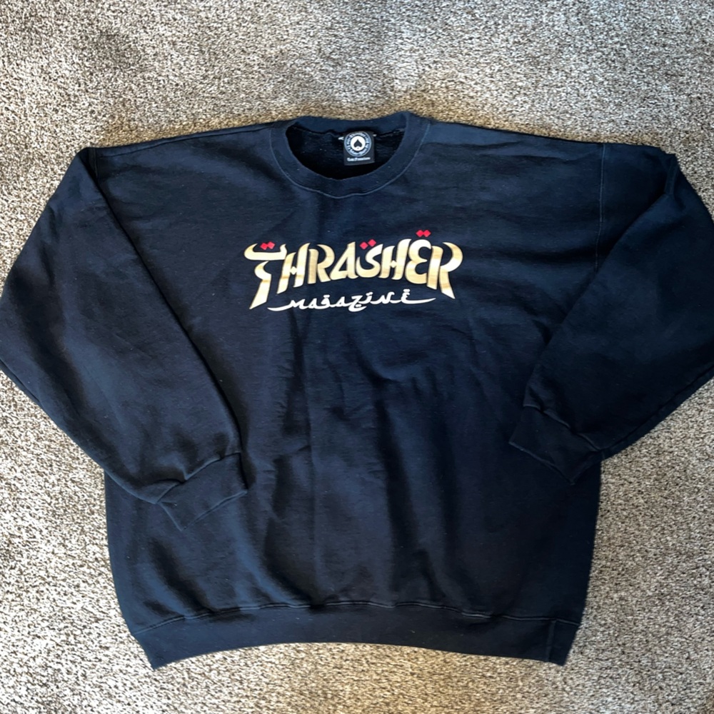 Thrasher magazine Black and Gold Sweatshirt